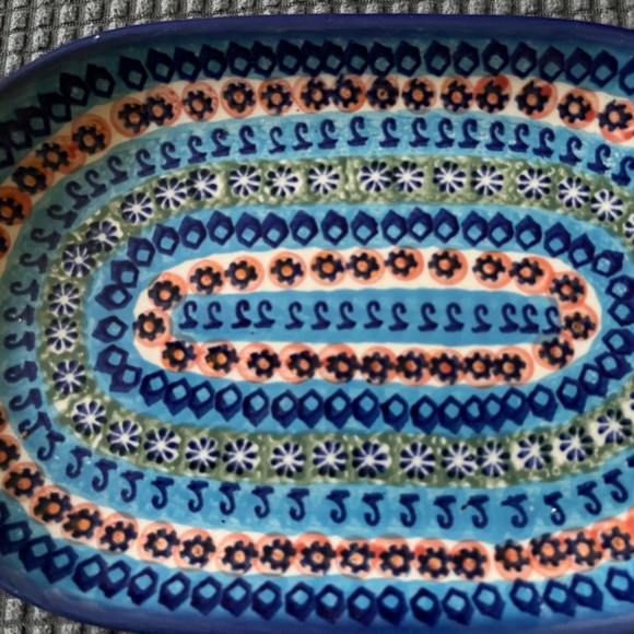 Polish Pottery Sugar Bowl and Cream Set - Picture 2 of 4